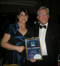 Deborah Wheeler with Whittington chief executive David Sloman Deborah Wheeler with Whittington chief executive David Sloman